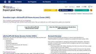 
                            7. Families / Home Access Center - Pittsburgh Public Schools