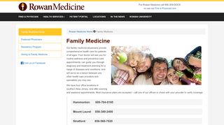 
                            7. Family Medicine - Rowan Medicine