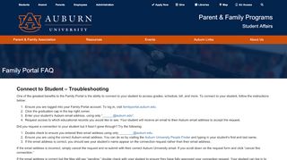 
                            1. Family Portal FAQ - Auburn Parents - Auburn University