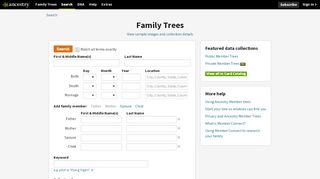 
                            9. Family Tree Search | Ancestry