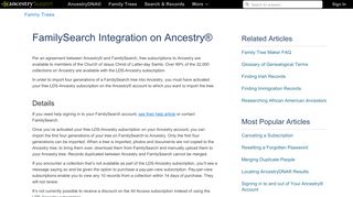 
                            2. FamilySearch Integration on Ancestry® - Ancestry Support