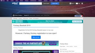 
                            1. Fantasy Baseball 2019 | Fantasy Baseball | Yahoo! Sports