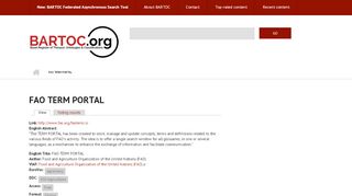 
                            4. FAO TERM PORTAL | BARTOC.org