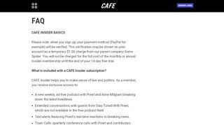 
                            4. FAQ – CAFE