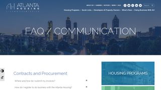 
                            5. FAQ / Communication | Atlanta Housing Authority