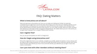 
                            4. FAQ: Dating Matters - Amolatina.com – Best of Latin & Latina ...