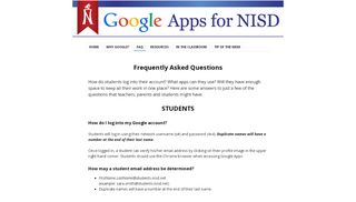 
                            10. FAQ - Google Apps for NISD - Google Sites