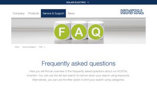 
                            4. FAQ - KOSTAL Solar Electric