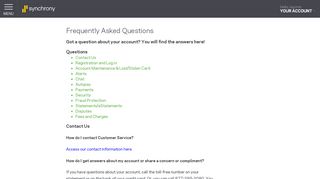 
                            11. FAQ - MySynchrony