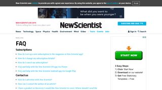 
                            2. FAQ | New Scientist