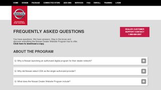 
                            9. FAQ | Nissan Dealer Website Program - Nissan Digital Marketing