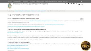 
                            6. FAQ - PETICIONAMENTO ELETRÔNICO