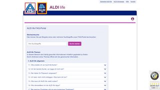 
                            9. FAQ-Portal - ALDI life