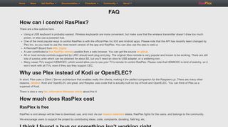 
                            3. FAQ – RasPlex