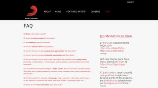 
                            2. FAQ | Sony Music