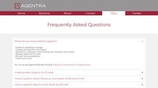 
                            3. FAQs - Agentra Health Solutions