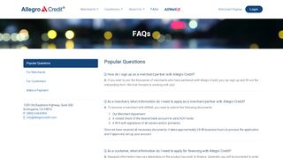 
                            7. FAQs - Allegro Credit®