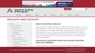 
                            9. FAQs and Help - American Academy of Osteopathy