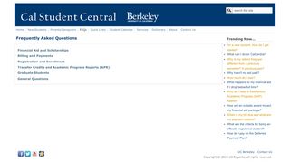 
                            9. FAQs - Cal Student Central - University of California, Berkeley
