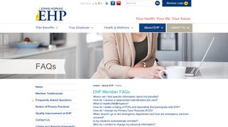 
                            8. FAQs - Johns Hopkins Employer Health Programs (EHP)