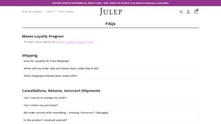
                            1. FAQs – Julep