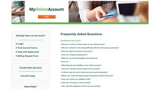 
                            4. FAQ's - my online account