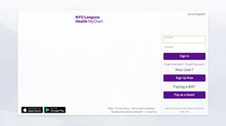 
                            7. FAQs - NYU Langone Health MyChart - Login Page
