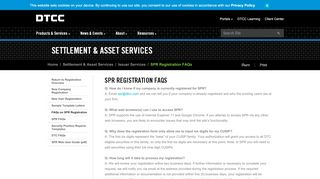 
                            4. FAQs on SPR Registration - DTCC.com