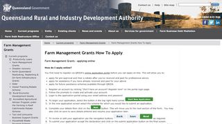 
                            4. Farm Management Grants How To Apply : QRIDA