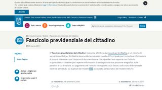 
                            7. Fascicolo previdenziale del cittadino - Inps