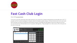 
                            2. Fast Cash Club Login - Adrianaforlacitycouncil.com