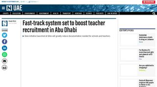 
                            7. Fast-track system set to boost teacher recruitment in Abu Dhabi - The ...