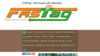 
                            8. FASTag - Electronic toll collection