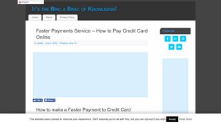 
                            4. Faster Payments Service – How to Pay Credit Card Online