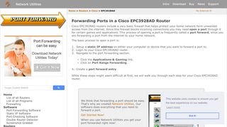 
                            3. Fastest Cisco EPC3928AD Router Open Port Instructions