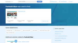
                            8. Fastmath Maui at top.accessify.com