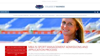 
                            5. FAU | MBA in Sport Management Admissions and …