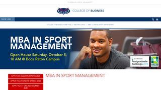 
                            6. FAU | MBA in Sport Management