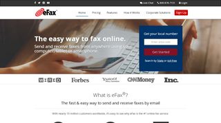 
                            3. Fax Online with eFax - The World’s #1 Online Fax Service