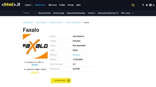 
                            3. Faxalo, gratis per Windows | Download HTML.it