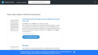 
                            2. Fazer Login Grátis Artigos Acadêmicos - Trabalhos Feitos