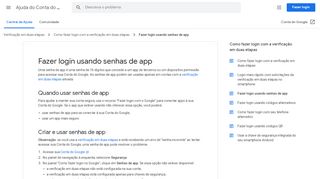 
                            1. Fazer login usando senhas de app - Ajuda do Conta …