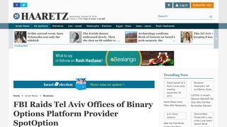 
                            2. FBI raids Tel Aviv offices of binary options platform provider ...