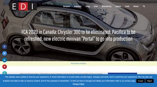 
                            9. FCA 2020 in Canada: Chrysler 300 to be eliminated; Pacifica to be ...