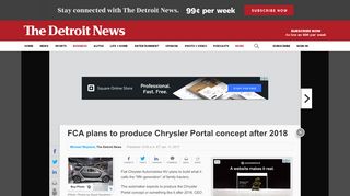 
                            2. FCA plans to produce Chrysler Portal concept after 2018 - Detroit News