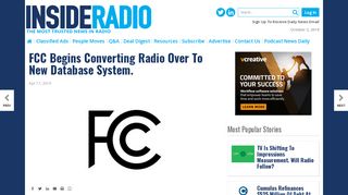 
                            9. FCC Begins Converting Radio Over To New Database System. | Story ...