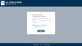 
                            2. FDA Electronic Submissions Gateway System