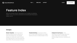 
                            3. Feature Index – Squarespace