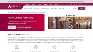 
                            4. Features & Benefits - Multi-Currency Forex Card - Axis Bank