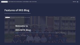 
                            8. Features of IRIS Blog - blog.iris.nitk.ac.in